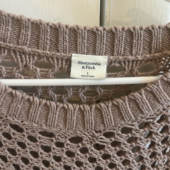 Abercrombie & Fitch Taupe Open-Knit Sweater - Picture 2 of 2